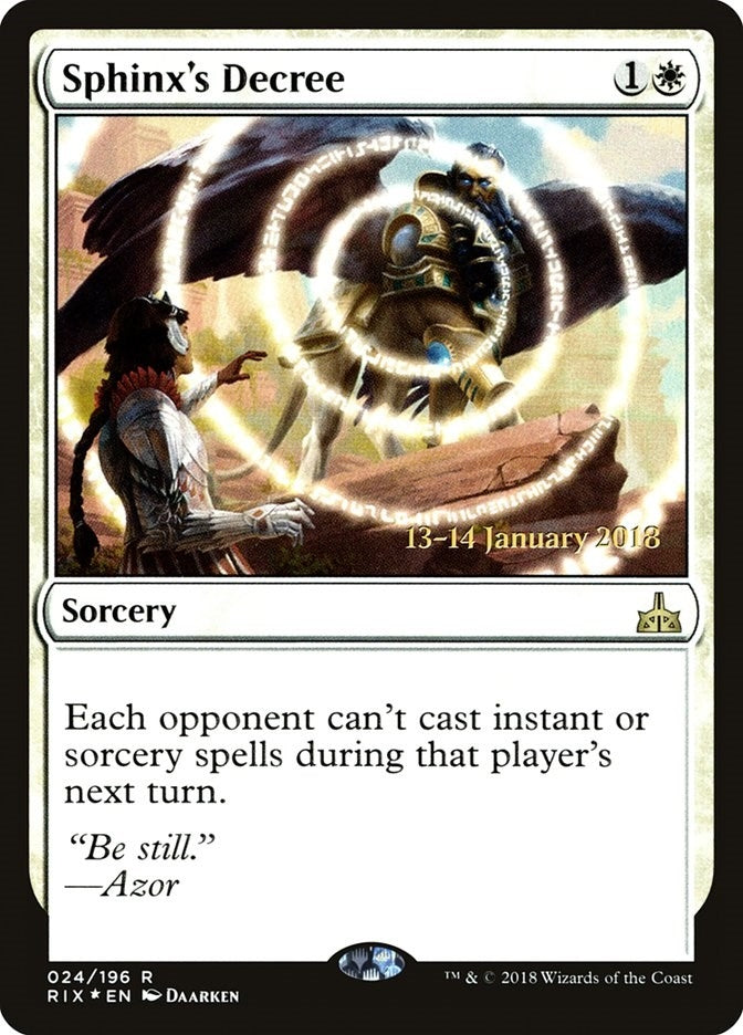 Image for Sphinx's Decree (Prerelease Cards) (24) - Magic: The Gathering