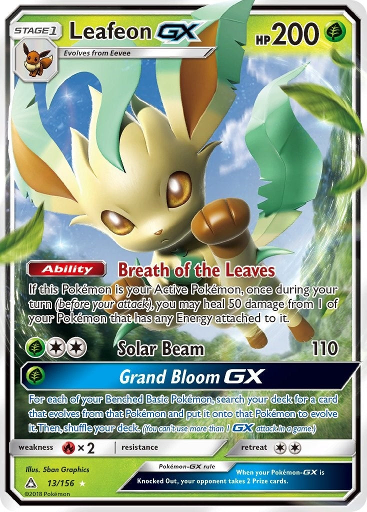 Image for Leafeon GX (SM - Ultra Prism) (13/156) - Pokemon