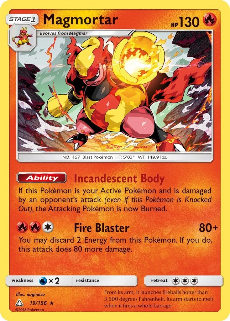 Image for Magmortar (SM - Ultra Prism) (19/156) - Pokemon