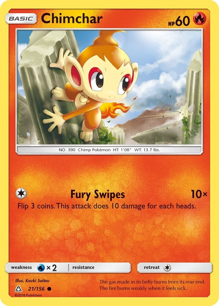 Image for Chimchar (21) (SM - Ultra Prism) (21/156) - Pokemon