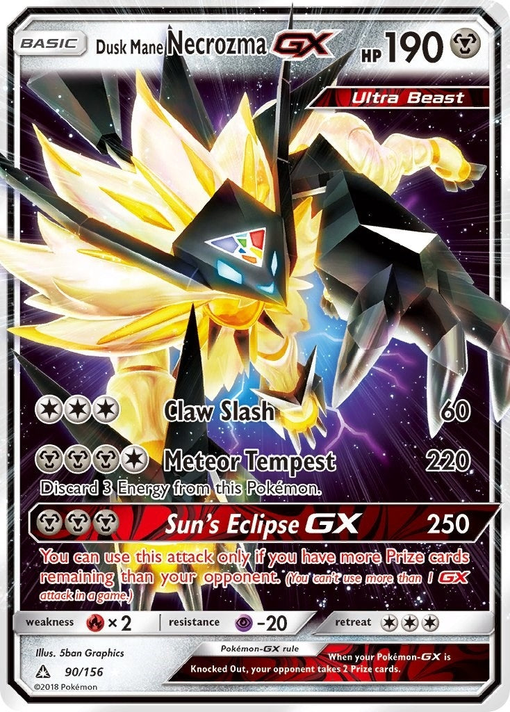 Image for Dusk Mane Necrozma GX (SM - Ultra Prism) (90/156) - Pokemon