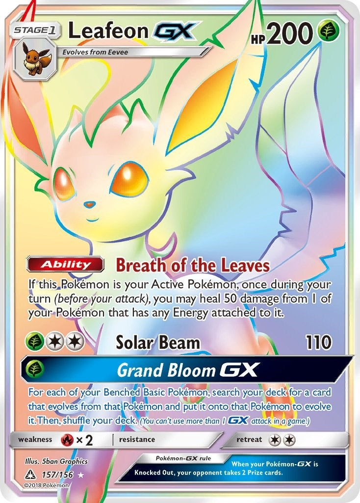 Image for Leafeon GX (Secret Rare) (SM - Ultra Prism) (157/156) - Pokemon