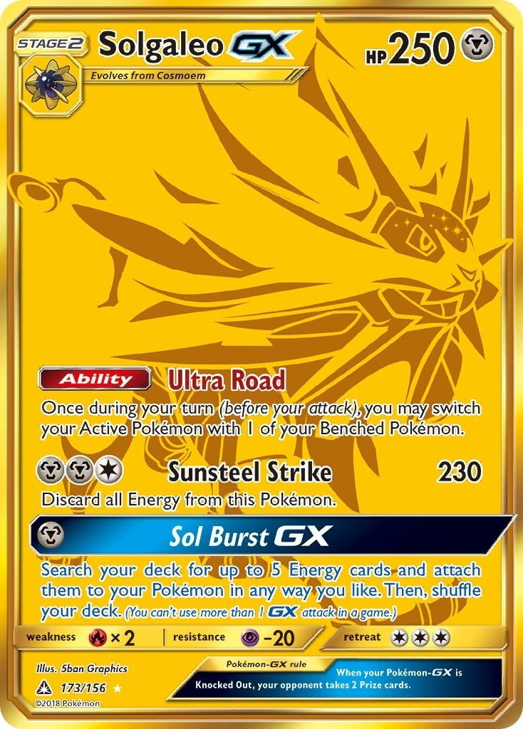 Image for Solgaleo GX (Secret Rare) (SM - Ultra Prism) (173/156) - Pokemon