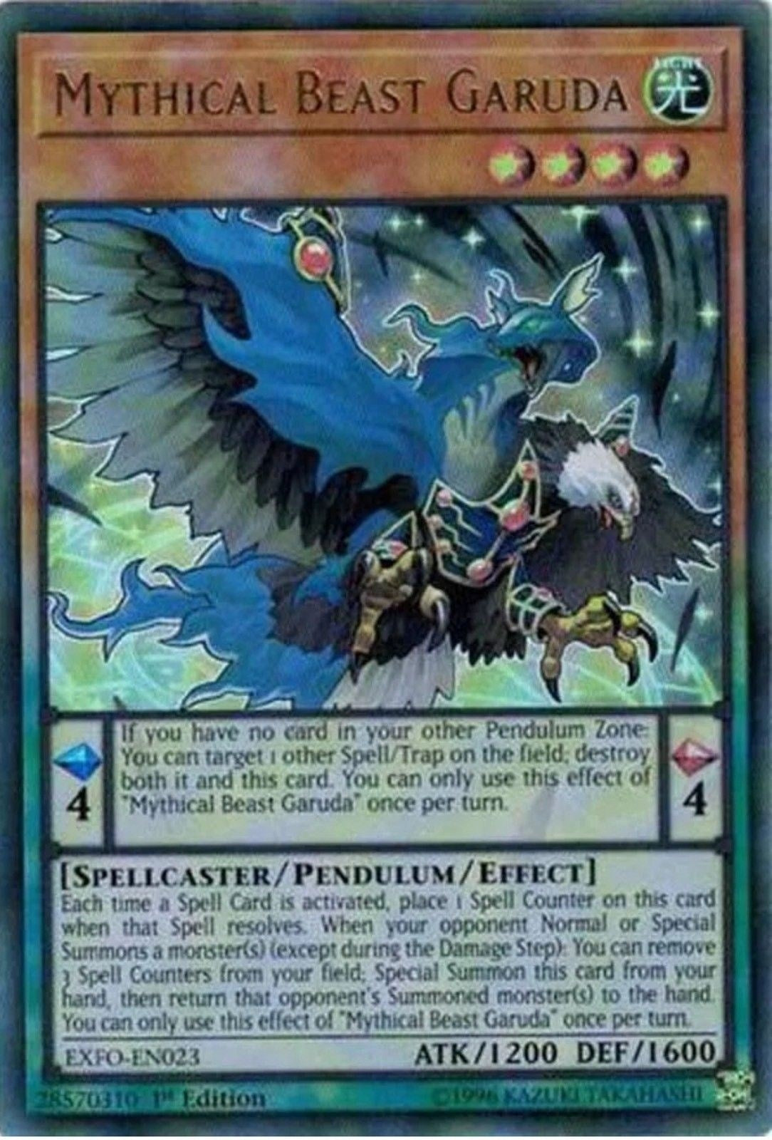 Image for Mythical Beast Garuda (Extreme Force) (EXFO-EN023) - YuGiOh
