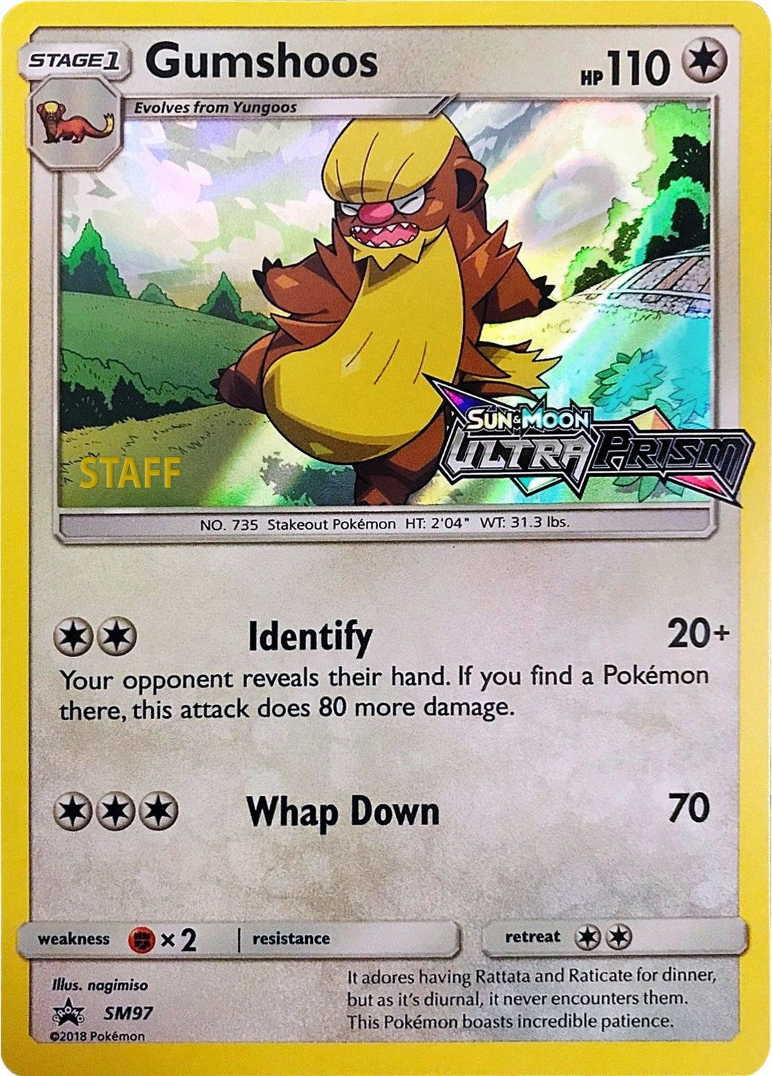 Image for Gumshoos - SM97 (Prerelease) [Staff] (SM Promos) (SM97) - Pokemon