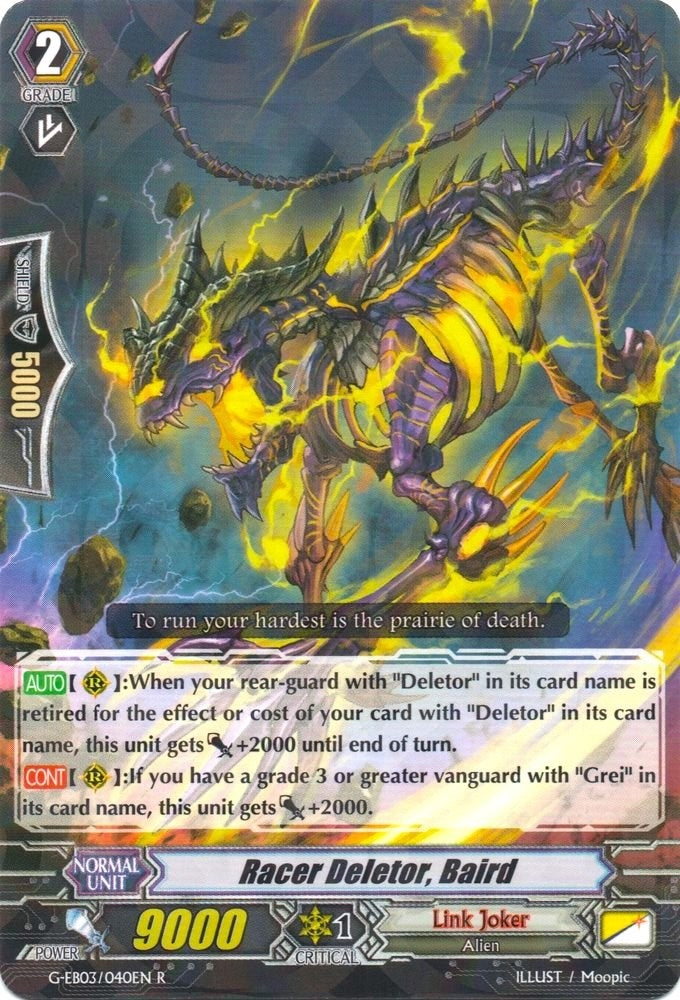 Image for Racer Deletor, Baird (G-EB03: The GALAXY STAR GATE) (G-EB03/040EN) - Cardfight Vanguard