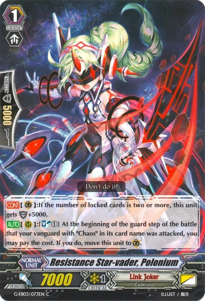 Image for Resistance Star-vader, Polonium (G-EB03: The GALAXY STAR GATE) (G-EB03/073EN) - Cardfight Vanguard