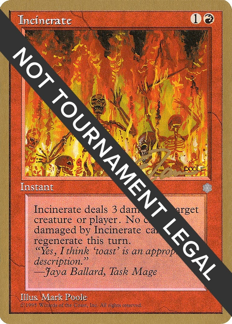 Image for Incinerate - 1996 Eric Tam (ICE) (World Championship Decks) - Magic: The Gathering
