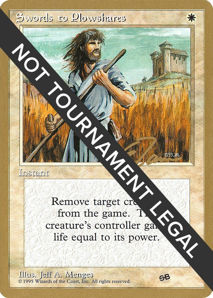 Image for Swords to Plowshares - 1996 Eric Tam (4ED) (SB) (World Championship Decks) - Magic: The Gathering