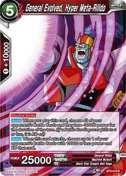 Image for General Evolved, Hyper Meta-Rilldo (Cross Worlds) (BT3-019) - Dragon Ball Super: Masters