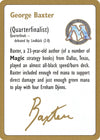Image for 1996 George Baxter Biography Card (World Championship Decks) - Magic: The Gathering
