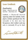 Image for 1996 Leon Lindback Biography Card (World Championship Decks) - Magic: The Gathering