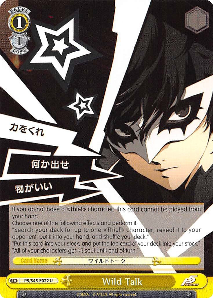 Image for Wild Talk (Persona 5) (P5/S45-E022 U) - Weiss Schwarz