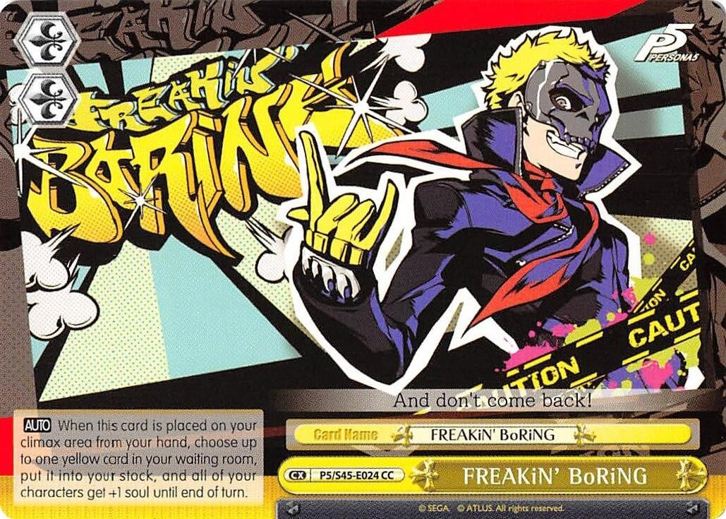 Image for FREAKiN' BoRiNG (Persona 5) (P5/S45-E024 CC) - Weiss Schwarz