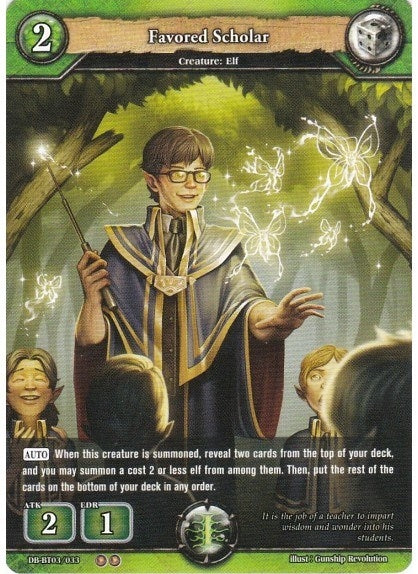 Image for Favored Scholar (Gears of Apocalypse) (DB-BT03/033) - Dragoborne