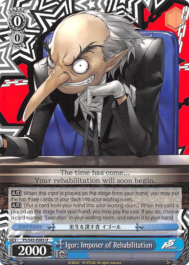 Image for Igor: Imposer of Rehabilitation (Persona 5) (P5/S45-E085 U) - Weiss Schwarz