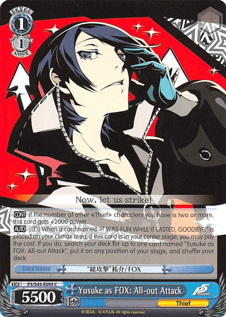Image for Yusuke as FOX: All-out Attack (Persona 5) (P5/S45-E095 C) - Weiss Schwarz