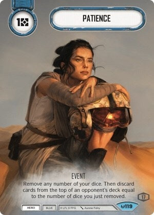 Image for Patience (Alternate Extended Art) (Regional Championship Promo) (SWD: Promo Cards) (119) - Star Wars: Destiny