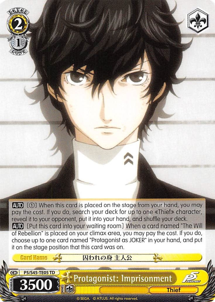 Image for Protagonist: Imprisonment (Persona 5) (P5/S45-TE05 TD) - Weiss Schwarz