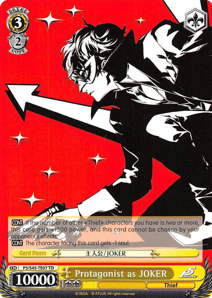 Image for Protagonist as JOKER (Persona 5) (P5/S45-TE07 TD) - Weiss Schwarz