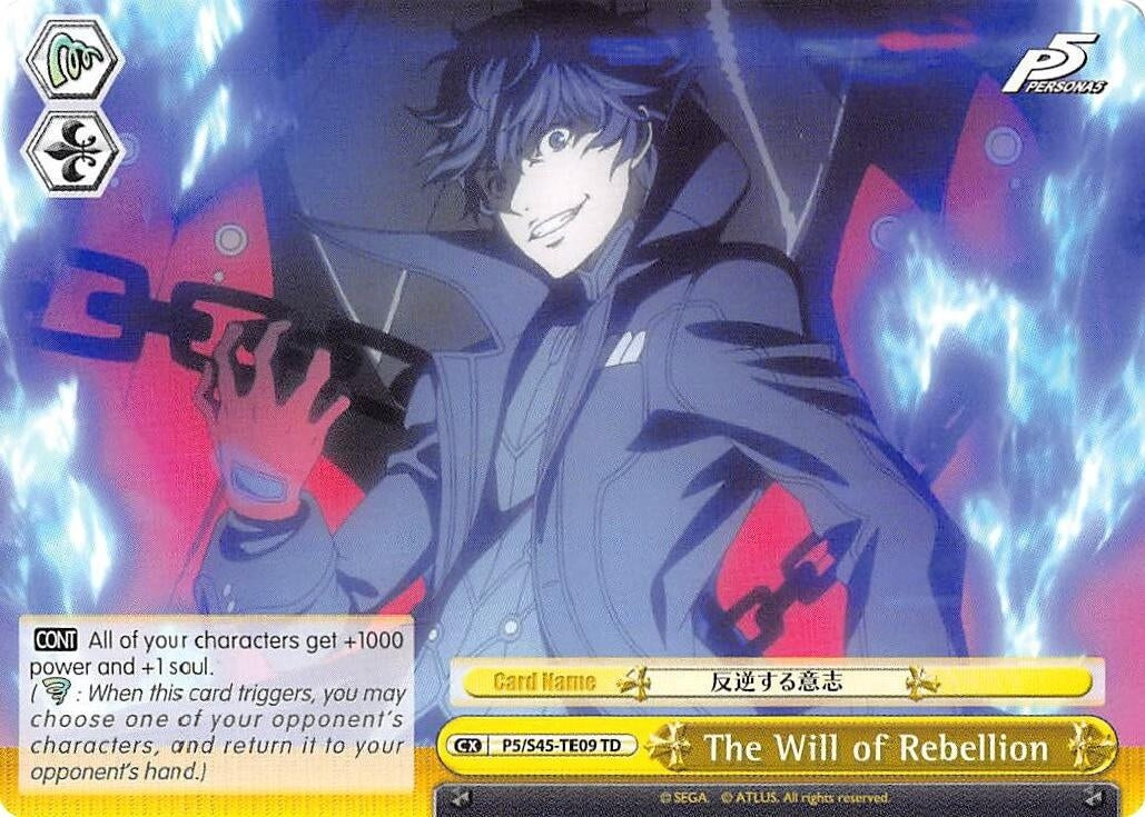 Image for The Will of Rebellion (Persona 5) (P5/S45-TE09 TD) - Weiss Schwarz