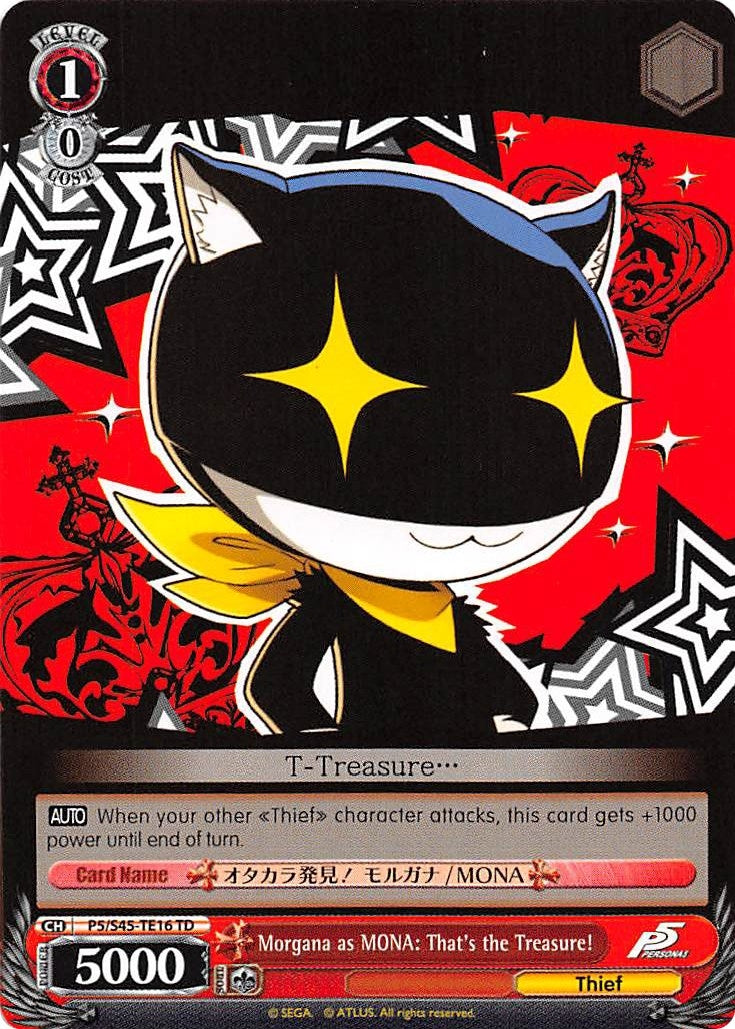 Image for Morgana as MONA: That's the Treasure! (Persona 5) (P5/S45-TE16 TD) - Weiss Schwarz
