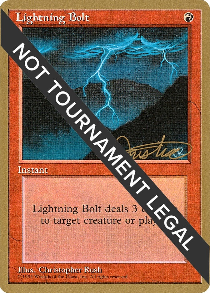 Image for Lightning Bolt - 1996 Mark Justice (4ED) (World Championship Decks) - Magic: The Gathering