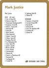 Image for 1996 Mark Justice Decklist Card (World Championship Decks) - Magic: The Gathering