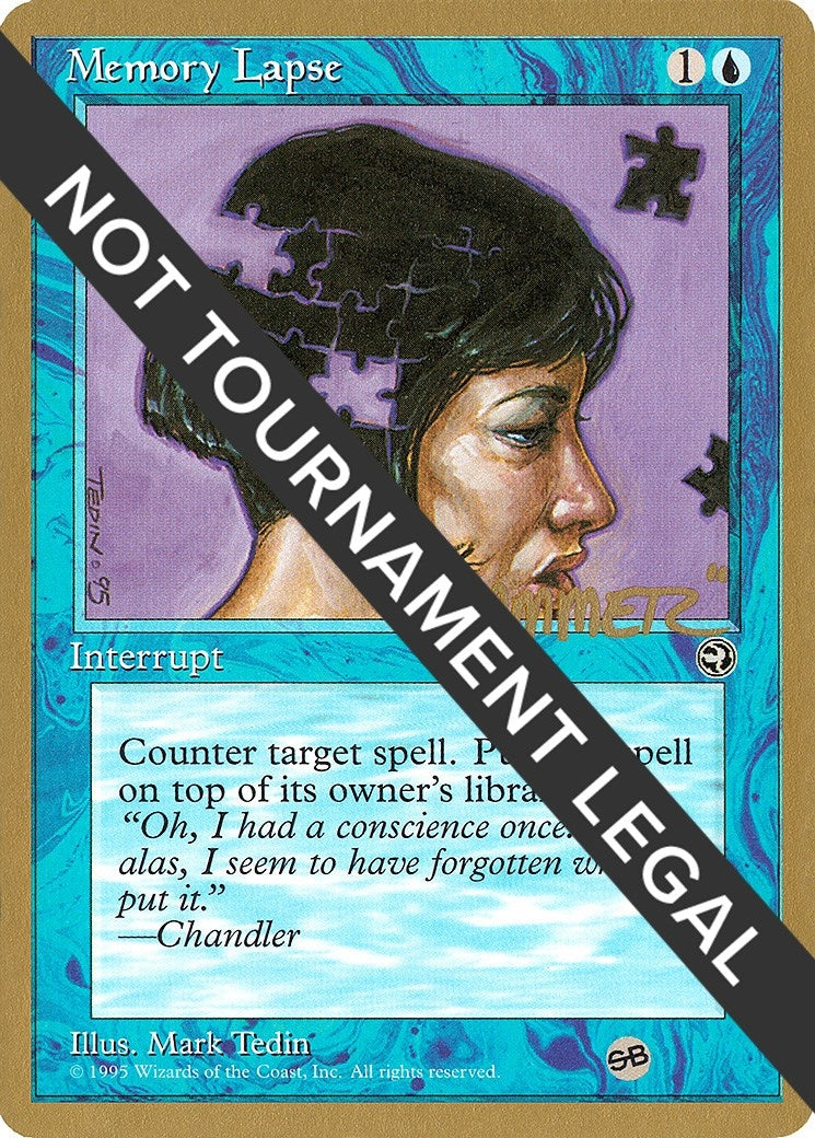 Image for Memory Lapse (Version 2) - 1996 Shawn "Hammer" Regnier (HML) (SB) (World Championship Decks) - Magic: The Gathering
