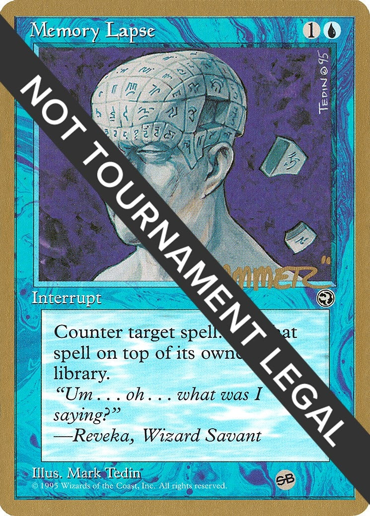 Image for Memory Lapse - 1996 Shawn "Hammer" Regnier (HML) (SB) (World Championship Decks) - Magic: The Gathering