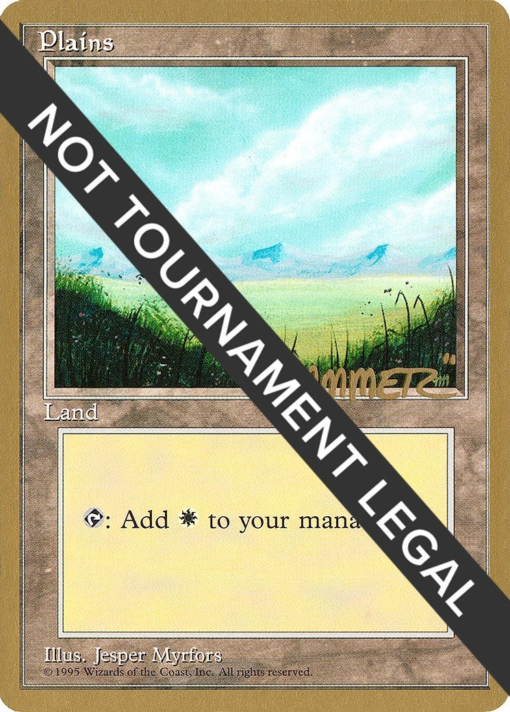 Image for Plains (A) - 1996 Shawn "Hammer" Regnier (4ED) (World Championship Decks) - Magic: The Gathering