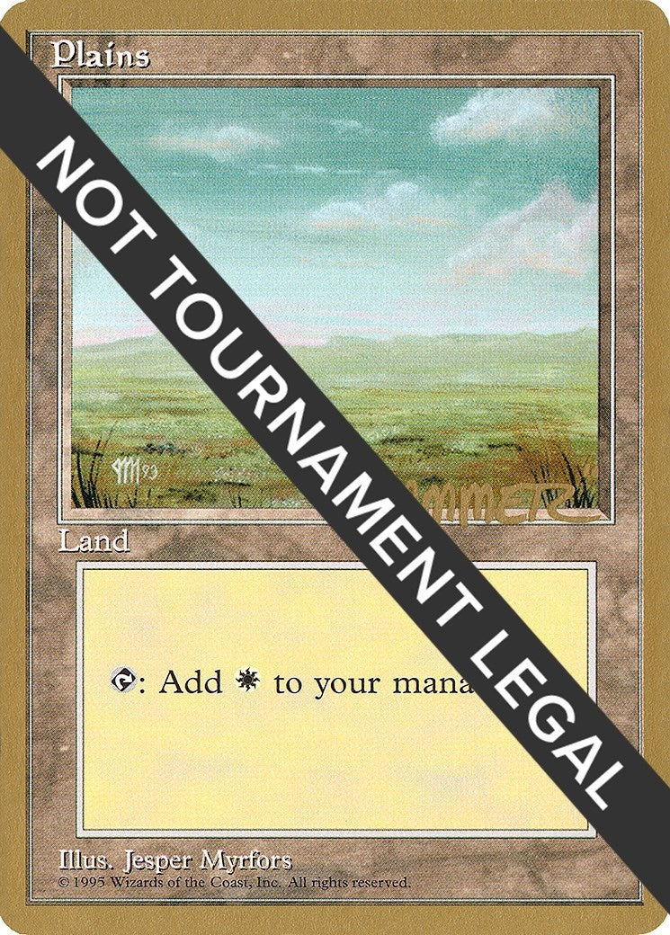 Image for Plains (C) - 1996 Shawn "Hammer" Regnier (4ED) (World Championship Decks) - Magic: The Gathering
