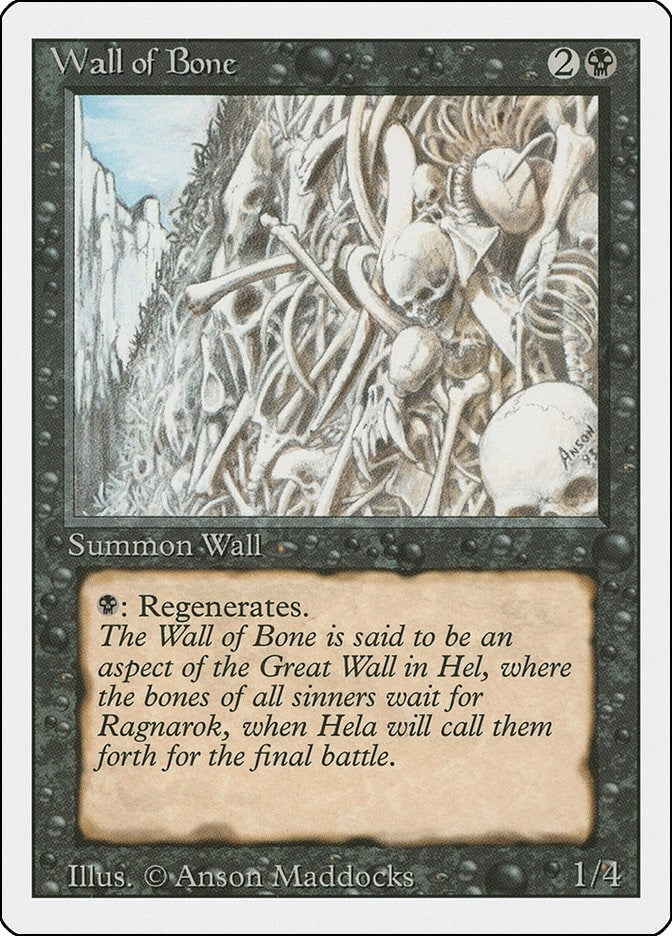 Image for Wall of Bone (Revised Edition) - Magic: The Gathering