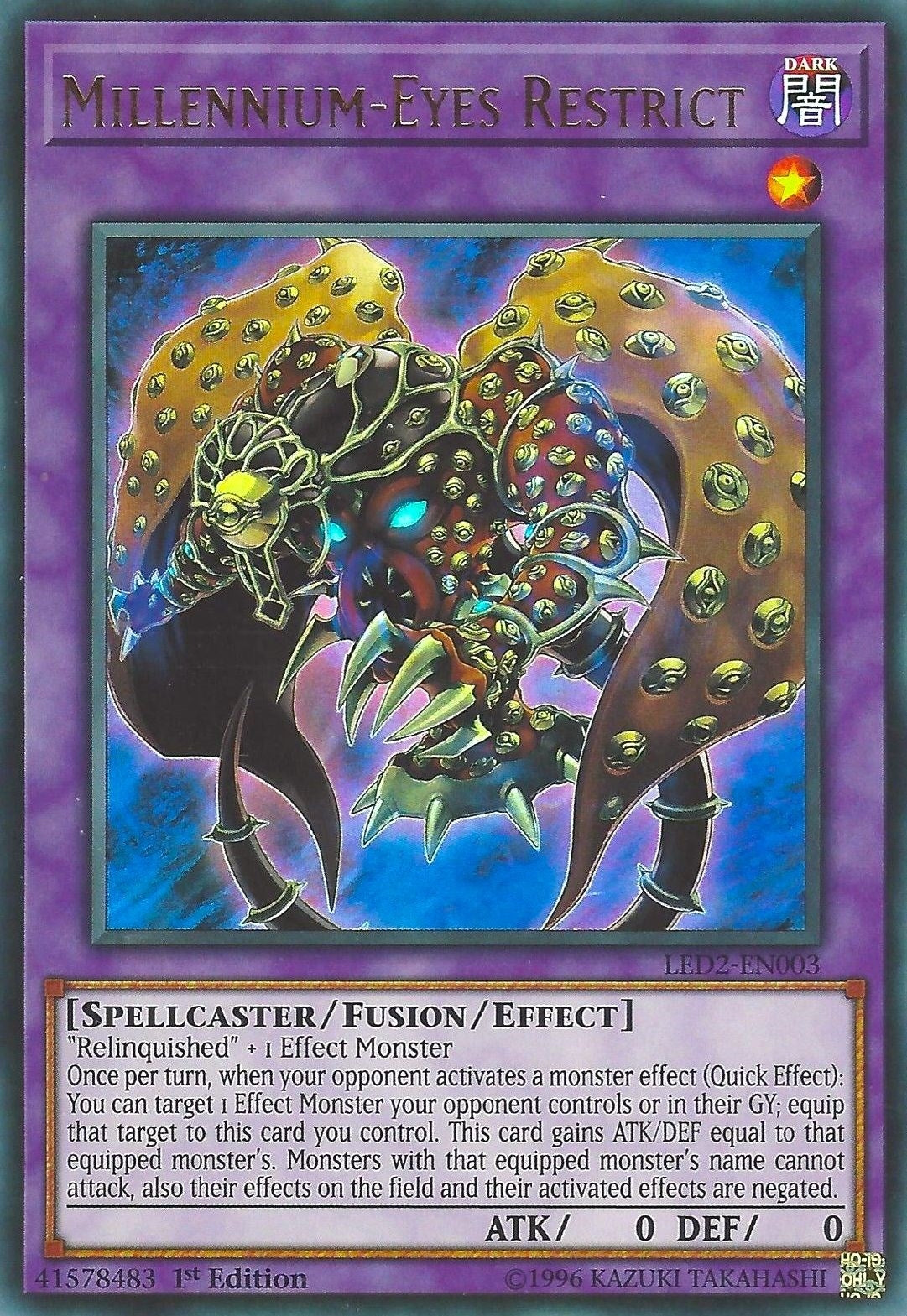 Image for Millennium-Eyes Restrict (Legendary Duelists: Ancient Millennium) (LED2-EN003) - YuGiOh