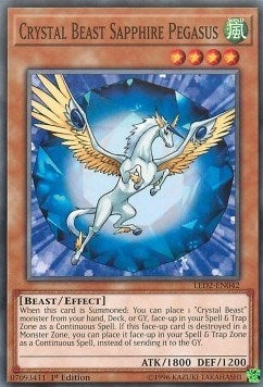 Image for Crystal Beast Sapphire Pegasus (Legendary Duelists: Ancient Millennium) (LED2-EN042) - YuGiOh