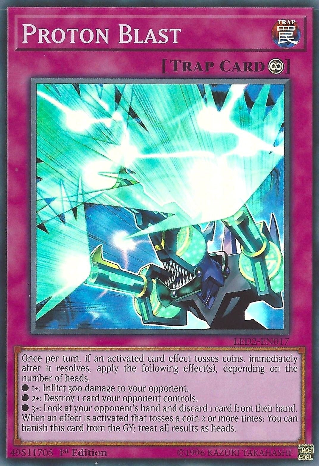 Image for Proton Blast (Legendary Duelists: Ancient Millennium) (LED2-EN017) - YuGiOh