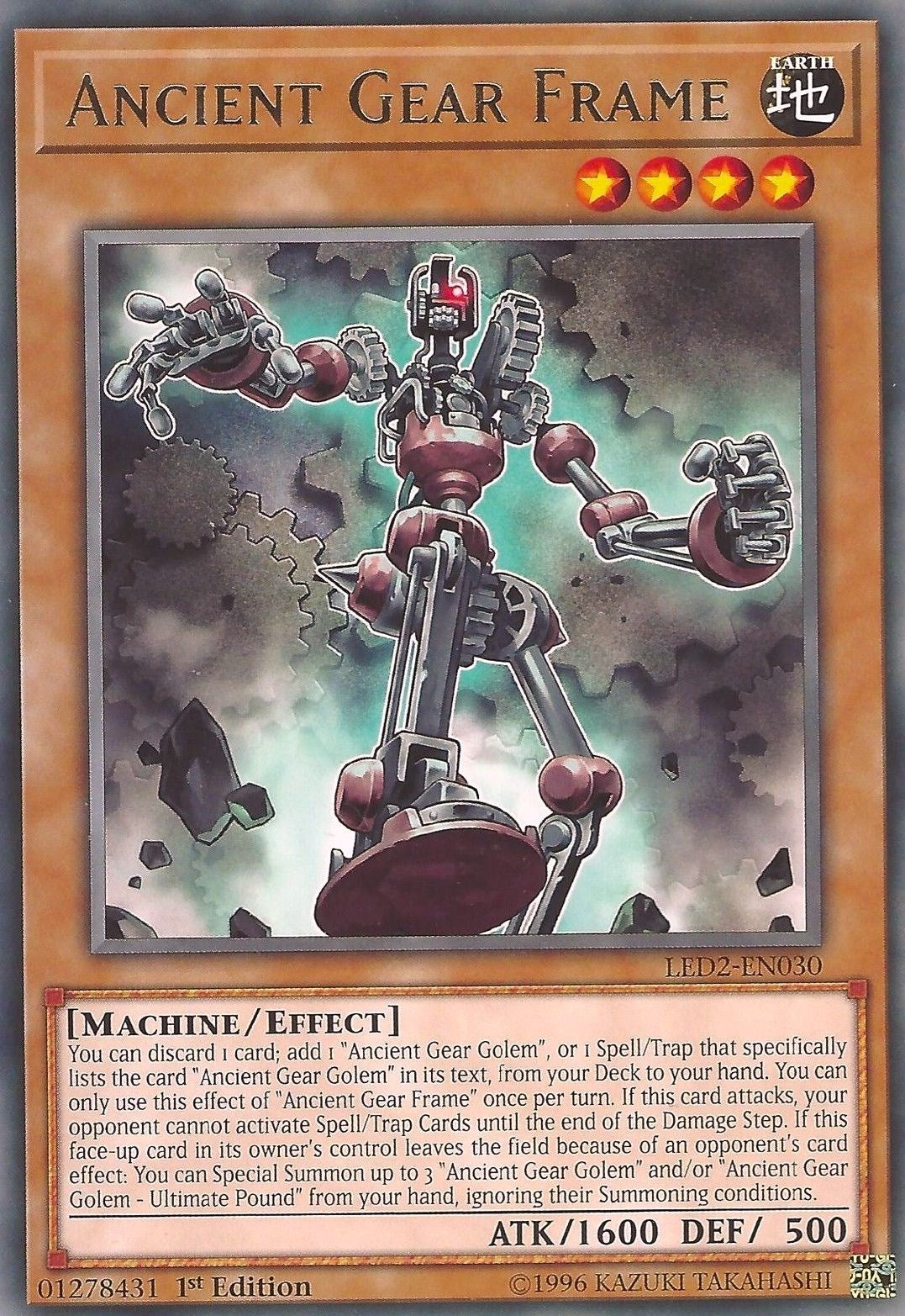 Image for Ancient Gear Frame (Legendary Duelists: Ancient Millennium) (LED2-EN030) - YuGiOh