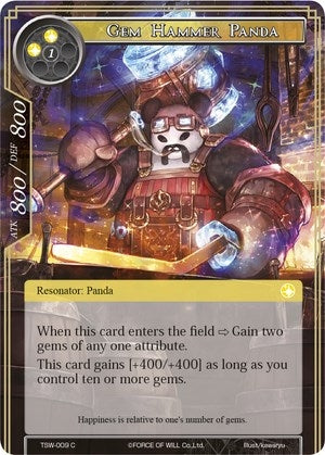 Image for Gem Hammer Panda (The Time Spinning Witch) (TSW-009) - Force of Will