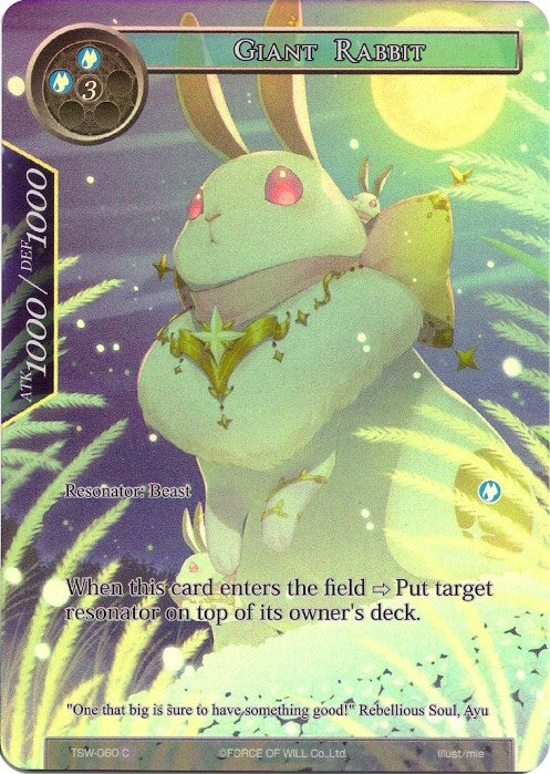 Image for Giant Rabbit (Full Art) (The Time Spinning Witch) (TSW-060) - Force of Will