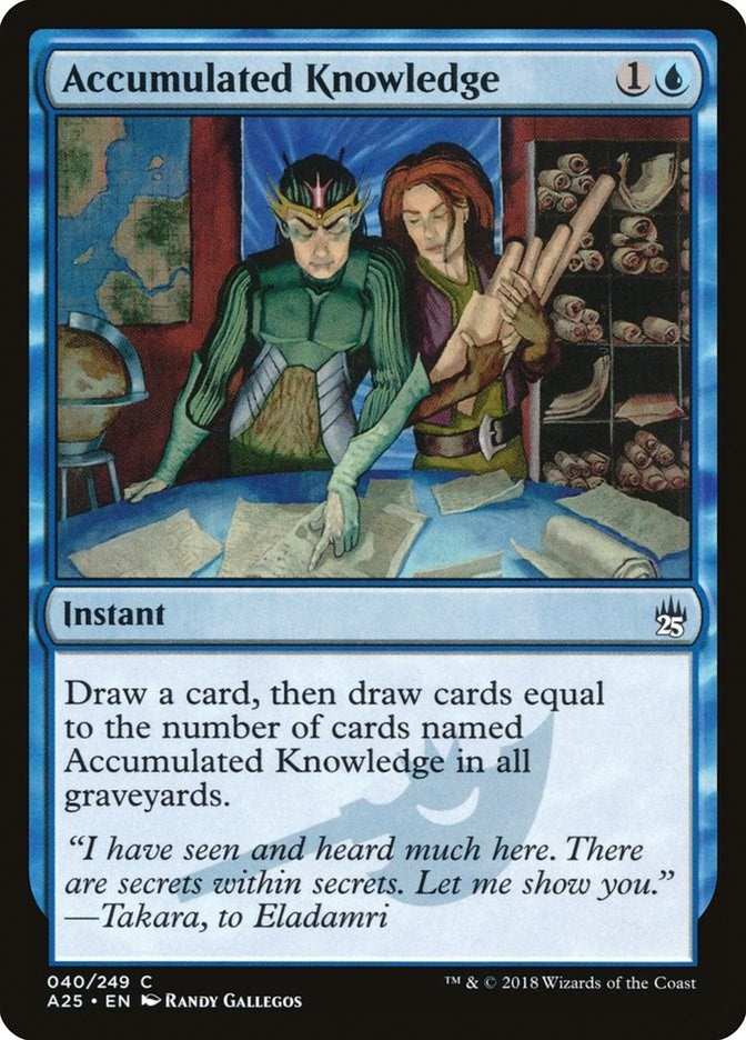 Image for Accumulated Knowledge (Masters 25) (40) - Magic: The Gathering