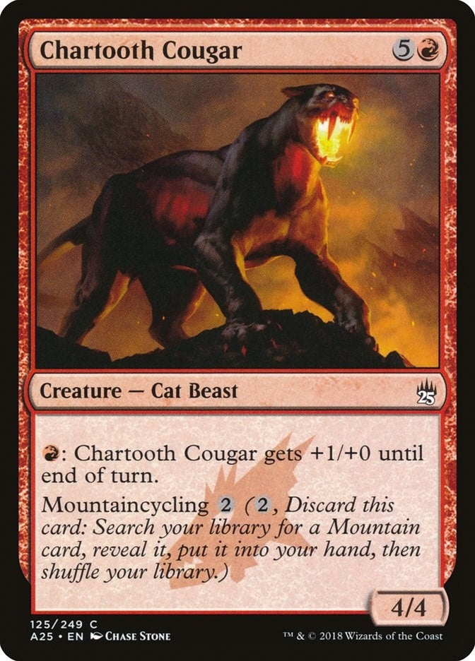 Image for Chartooth Cougar (Masters 25) (125) - Magic: The Gathering