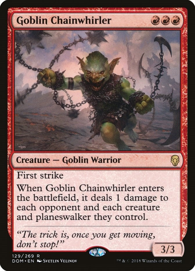 Image for Goblin Chainwhirler (Dominaria) (129) - Magic: The Gathering