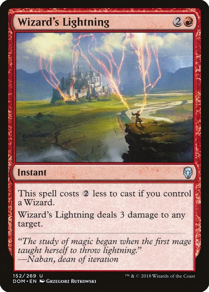 Image for Wizard's Lightning (Dominaria) (152) - Magic: The Gathering