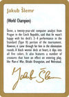 Image for 1997 Jakub Slemr Biography Card (World Championship Decks) - Magic: The Gathering
