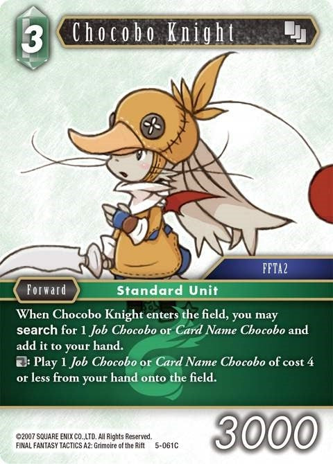 Image for Chocobo Knight (Opus V) (5-061C) - Final Fantasy TCG