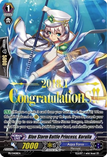 Image for Blue Storm Battle Princess, Koralia - PR/0408EN (Hot Stamped) (Promo Cards) (PR/0408EN) - Cardfight Vanguard