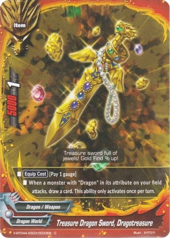 Image for Treasure Dragon Sword, Dragotreasure (New World Chaos) (X-BT04A-SS03/0033EN) - Future Card BuddyFight