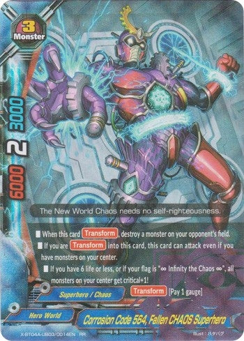 Image for Corrosion Code 564, Fallen CHAOS Superhero (New World Chaos) (X-BT04A-UB03/0014EN) - Future Card BuddyFight