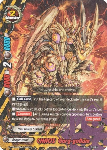 Image for CHAOS Garg-gollum (New World Chaos) (X-BT04A-UB03/0046EN) - Future Card BuddyFight