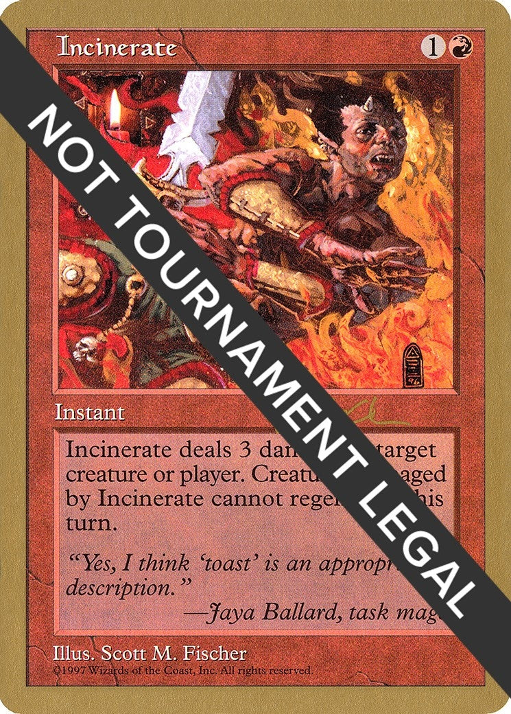 Image for Incinerate - 1997 Paul McCabe (5ED) (World Championship Decks) - Magic: The Gathering